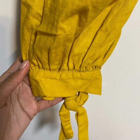 URBAN OUTFITTERS Mustard Yellow Women's Top Blouse Size S-P - Picture 4 of 9